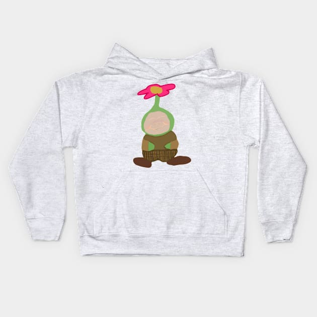 Cute little flower head creature Kids Hoodie by system51